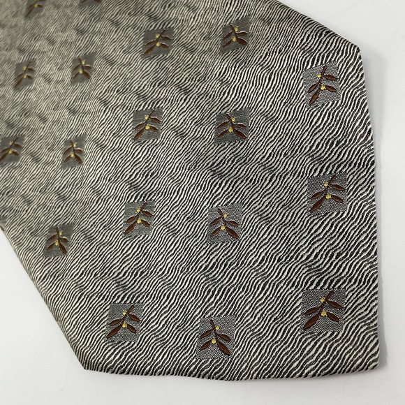 Other - Galante Uomo‎ Tie Handmade Italy Silk Brown Cream Gray VTG 4x56" Pattern Classic